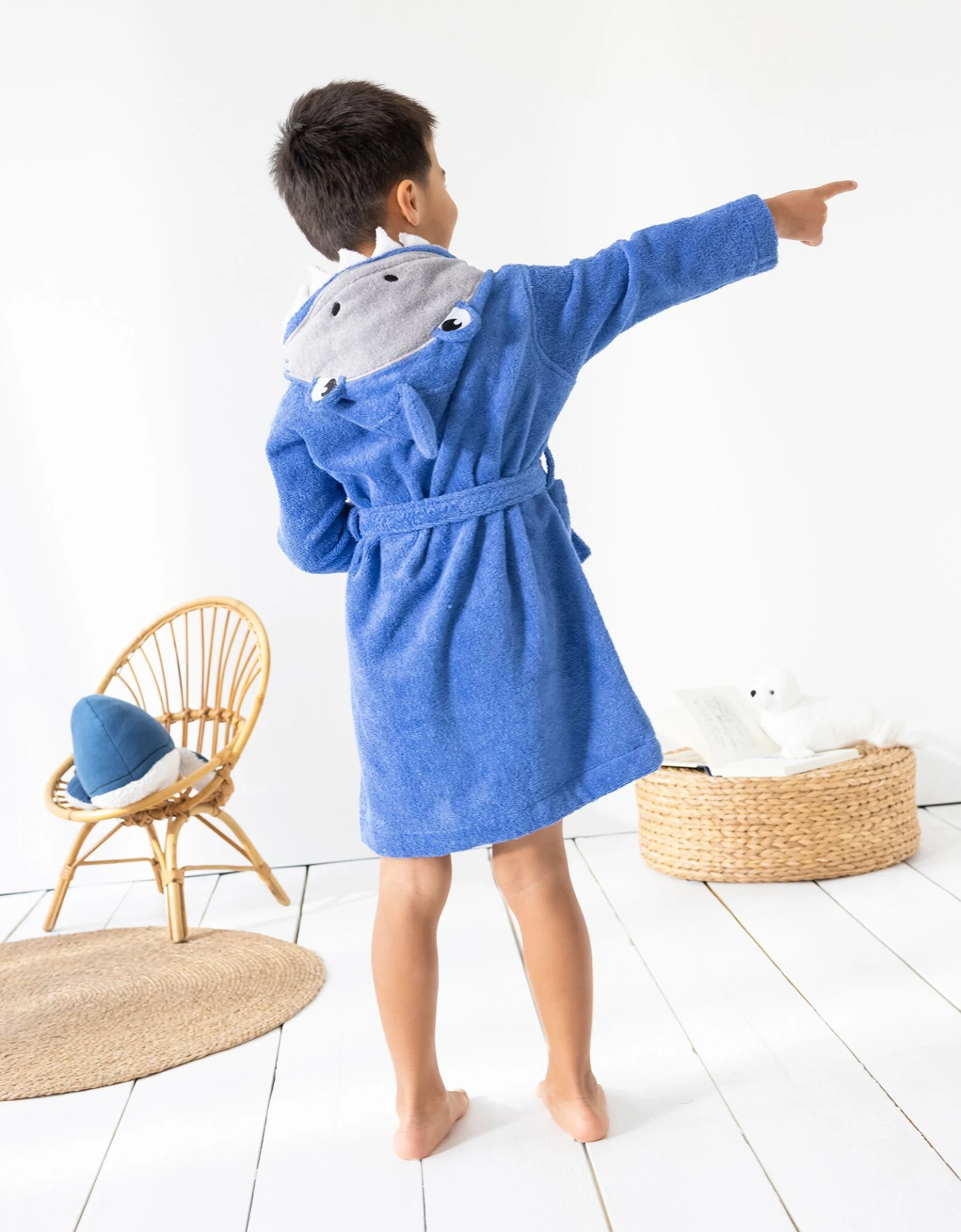 Peignoir De Bain Enfant Requin éponge Coton - 340g/m² 5 Peignoir De Bain Enfant Requin éponge Coton - 340g/m² – Image 5