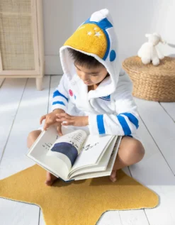 Peignoir De Bain Enfant Astronaute Éponge Coton - 340g/m2