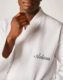 Peignoir De Bain Nid D'abeille 230 G/m2 Personnalisable -Maison Textiles Magasin 301140 C02 zoomx vue3