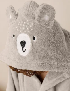 Peignoir De Bain Enfant Ourson à Capuche éponge Coton - 380 G/m² 10 Peignoir De Bain Enfant Ourson à Capuche éponge Coton - 380 G/m² -Maison Textiles Magasin 301201 C01 zoomx vue4
