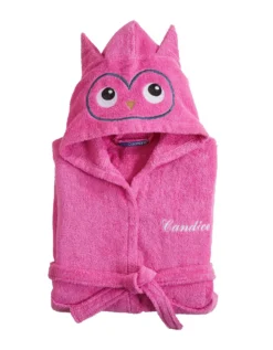 Peignoir De Bain Personnalisable à Capuche Chouette