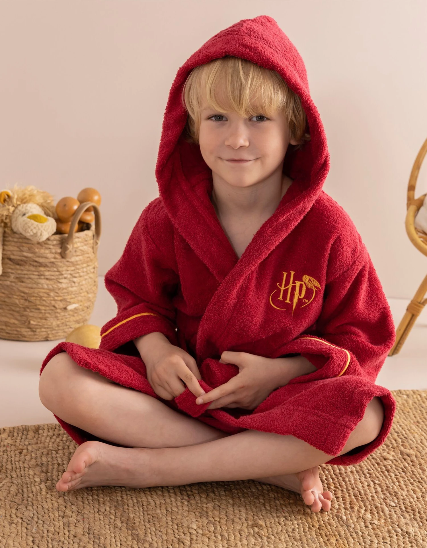Peignoir Enfant à Capuche Harry Potter® éponge Coton - 380g/m2 1 Peignoir Enfant à Capuche Harry Potter® éponge Coton - 380g/m2