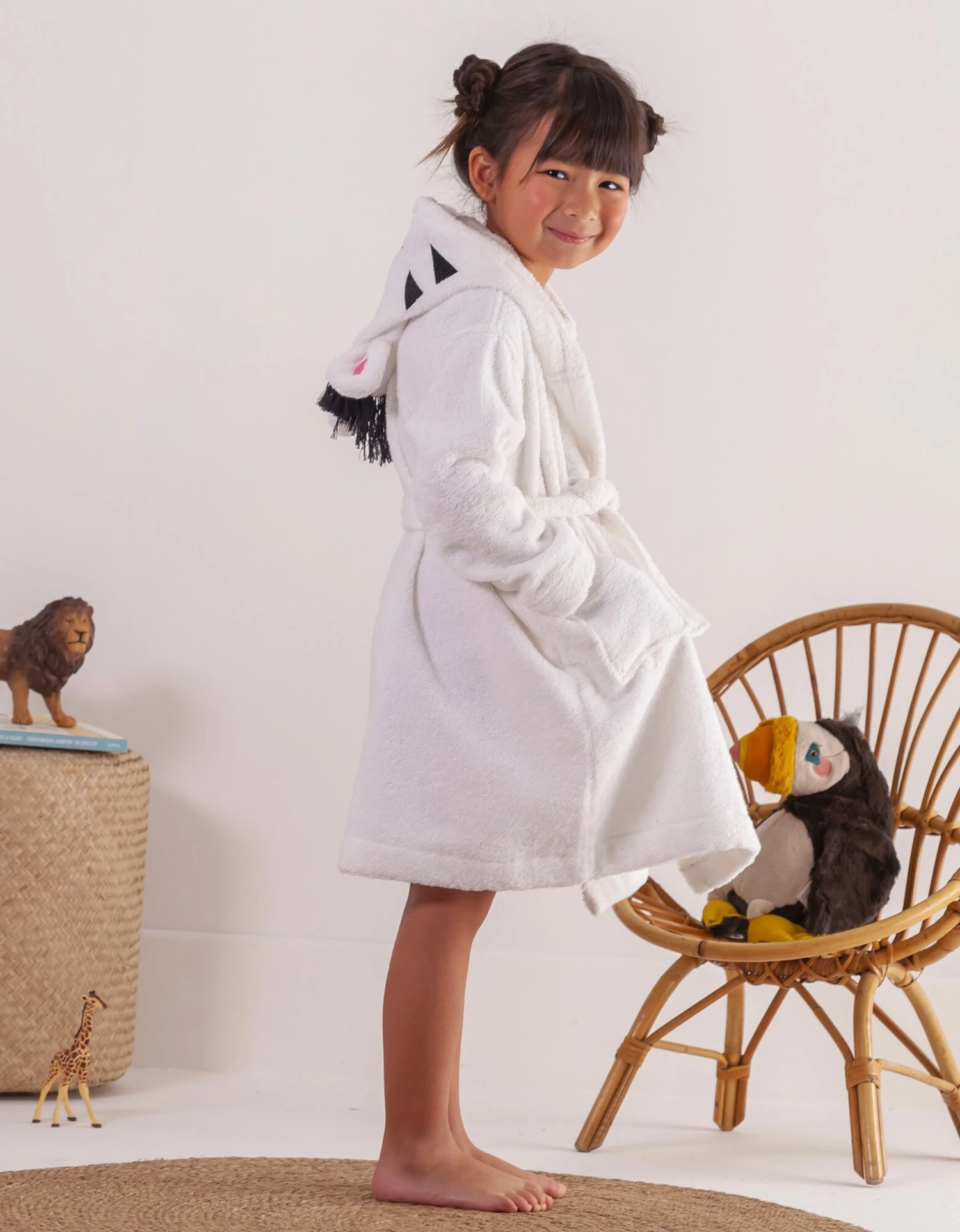 Peignoir De Bain Enfant Zèbre éponge Coton - 380g/m2 3 Peignoir De Bain Enfant Zèbre éponge Coton - 380g/m2 – Image 3