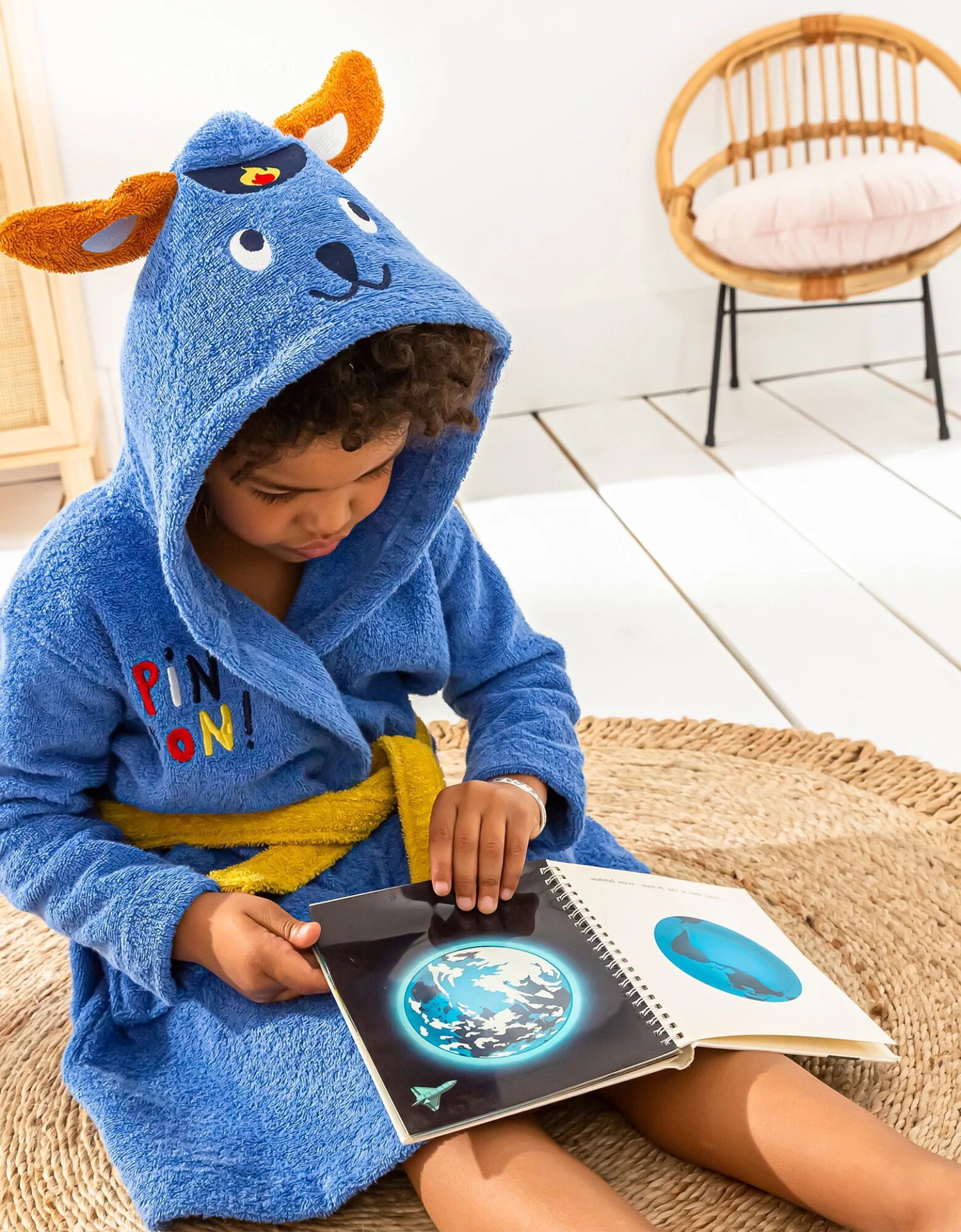 Peignoir De Bain Enfant Pin-pon à Capuche éponge Coton - 380g/m2 5 Peignoir De Bain Enfant Pin-pon à Capuche éponge Coton - 380g/m2 – Image 5