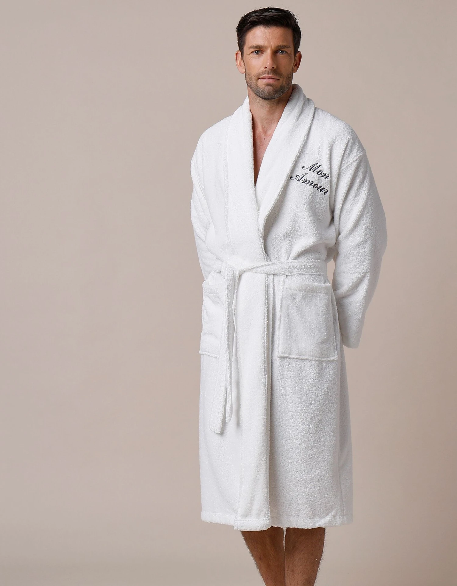Peignoir Mixte Adulte éponge Bouclette Col Châle Personnalisable 1 Peignoir Mixte Adulte éponge Bouclette Col Châle Personnalisable