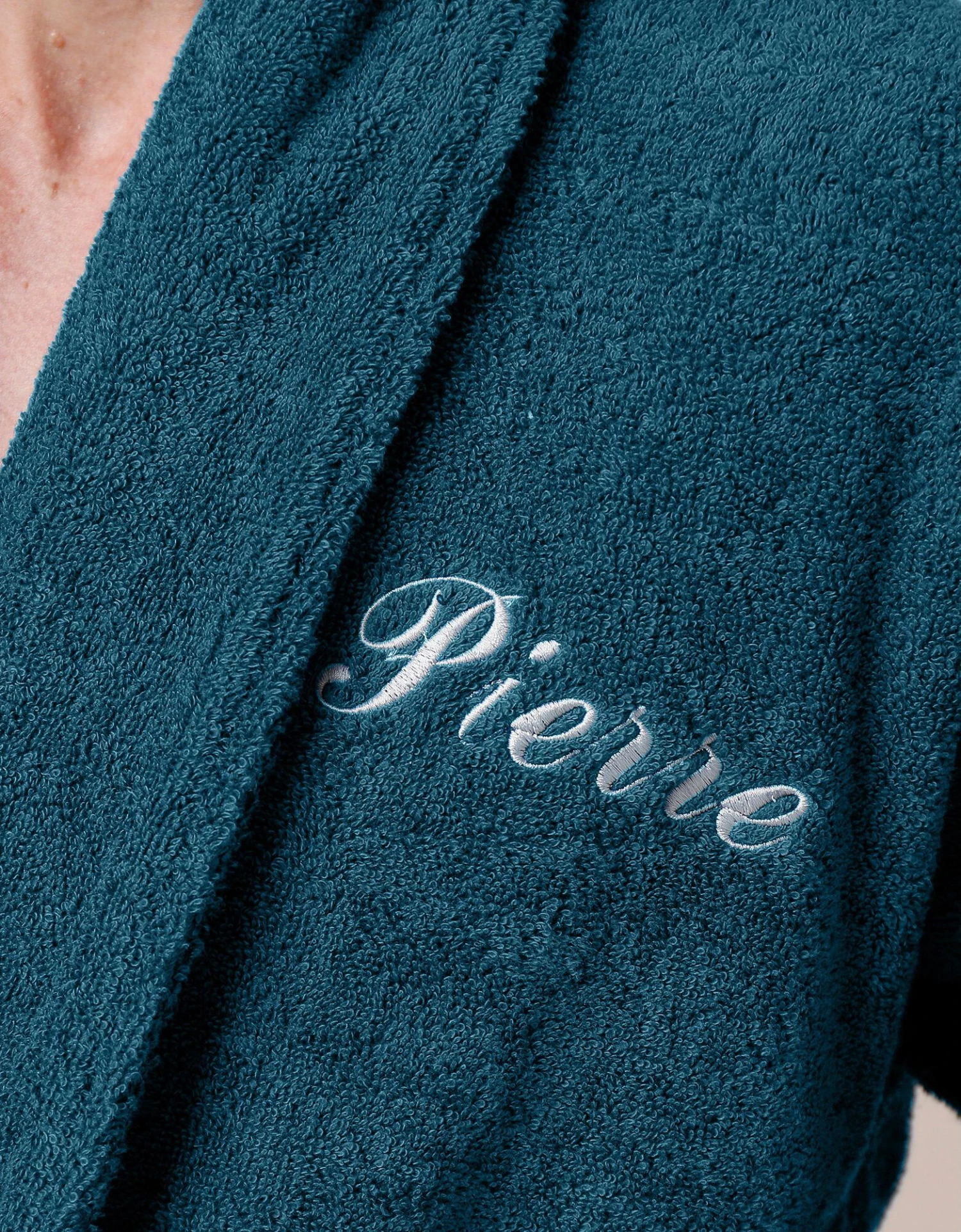 Peignoir Mixte Adulte éponge Bouclette Col Châle Personnalisable 4 Peignoir Mixte Adulte éponge Bouclette Col Châle Personnalisable – Image 4