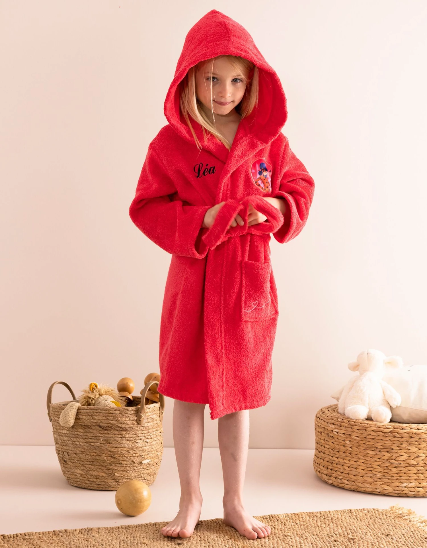 Peignoir De Bain Enfant Miraculous® Personnalisable, éponge Coton - 380g/m2 2 Peignoir De Bain Enfant Miraculous® Personnalisable, éponge Coton - 380g/m2 – Image 2