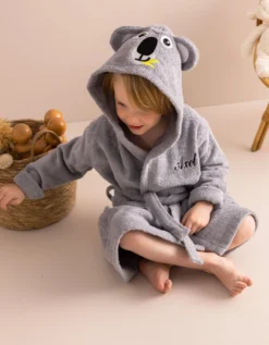 Peignoir De Bain Enfant Personnalisable Koala à Capuche