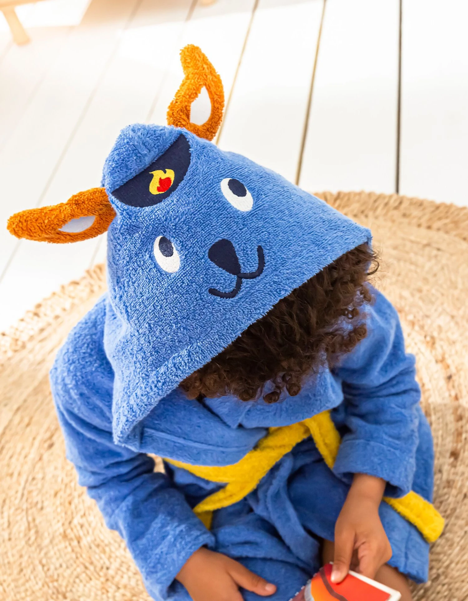 Peignoir De Bain Enfant Personnalisable Pin-pon à Capuche 2 Peignoir De Bain Enfant Personnalisable Pin-pon à Capuche – Image 2