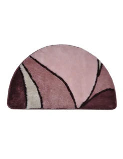 Tapis De Bain Demi-lune Motif Minéral