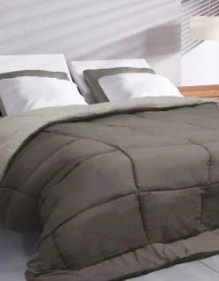 Couette Unie Douceur Microfibre Réversible 400g/m²