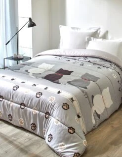 Couette Microfibre Imprimée Chat 200g/m²