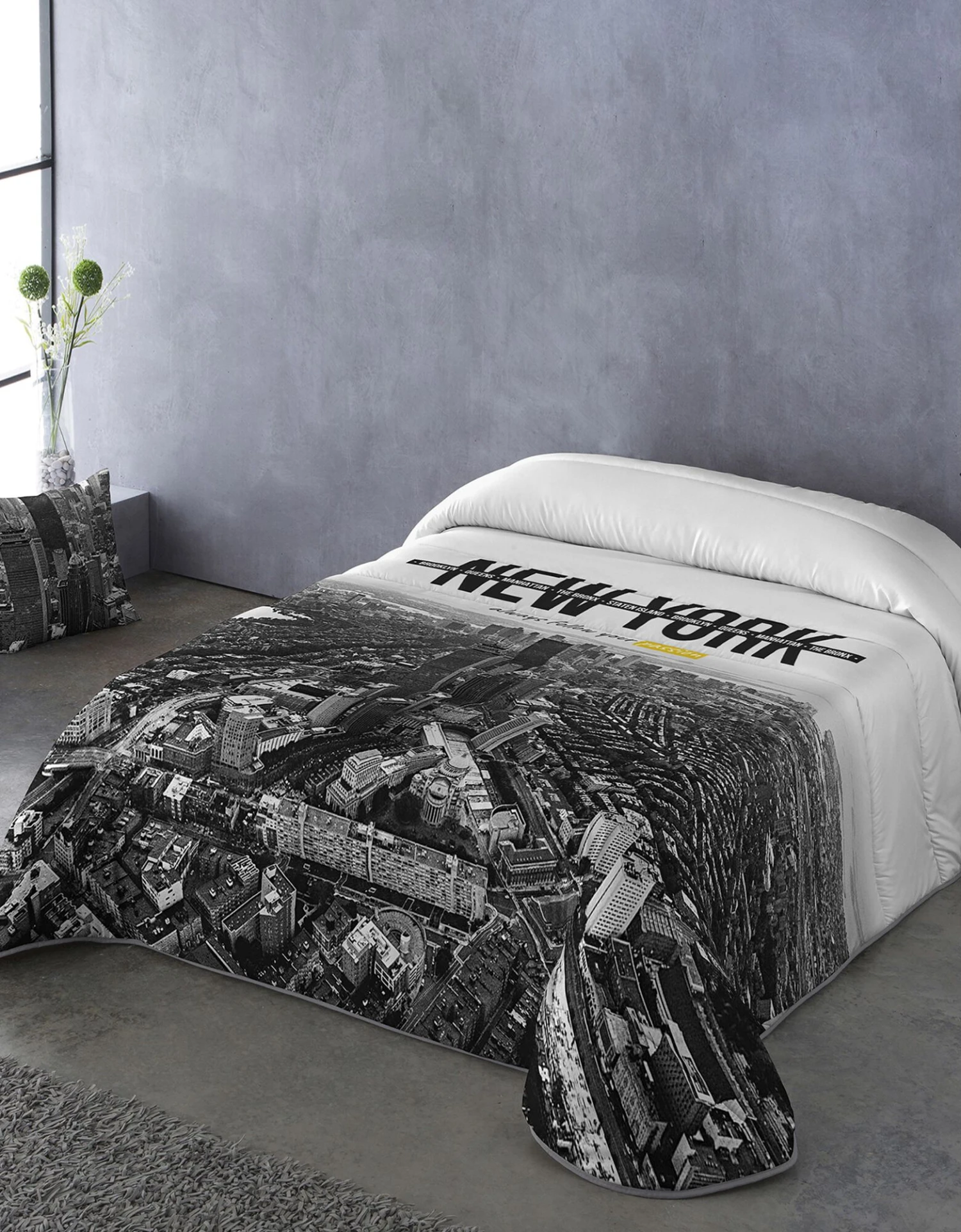 Couette Microfibre Imprimée New York 200 G/m² 2 Couette Microfibre Imprimée New York 200 G/m² – Image 2