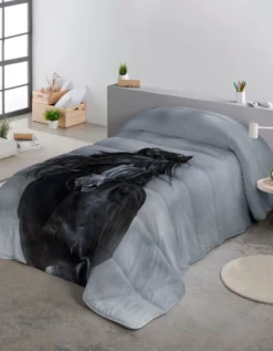 Couette Microfibre Cheval Noir 200 G/m²