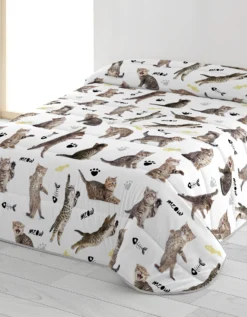 Couette Microfibre Imprimée Chatons 200 G/m²
