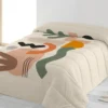 Couette Microfibre Imprimée Formes Abstraites 200 G/m²