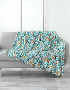 Plaid Flanelle Enfant Imprimé Jungle