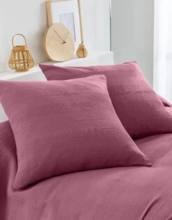 Plaid Ou Jeté Uni Coton Tissage Artisanal -Maison Textiles Magasin 322286 C00 zoomx vue3