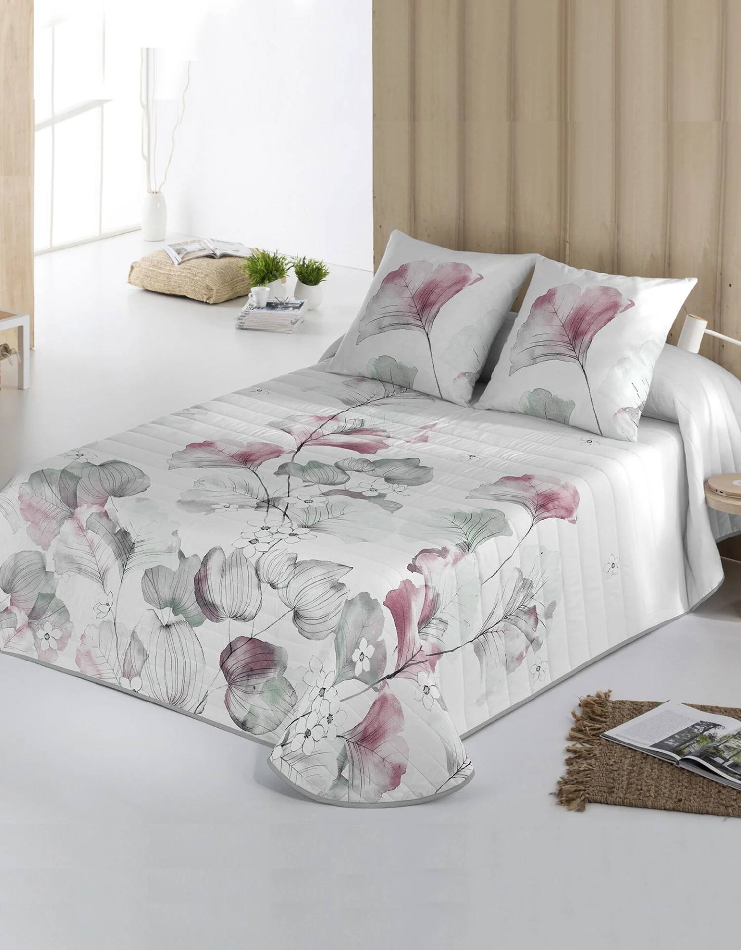 Couvre-lit Matelassé Imprimé Bourgeons 1 Couvre-lit Matelassé Imprimé Bourgeons