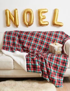 Plaid à Carreaux Double Face