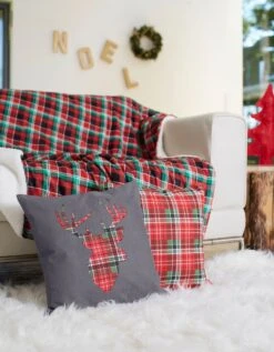 Plaid à Carreaux Double Face 6 Plaid à Carreaux Double Face -Maison Textiles Magasin 322415 C01 zoomx vue3