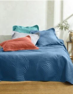 Couvre-lit Uni Matelassé Reliéfé "feuillage" -Maison Textiles Magasin 322427 C02 zoomx vue4
