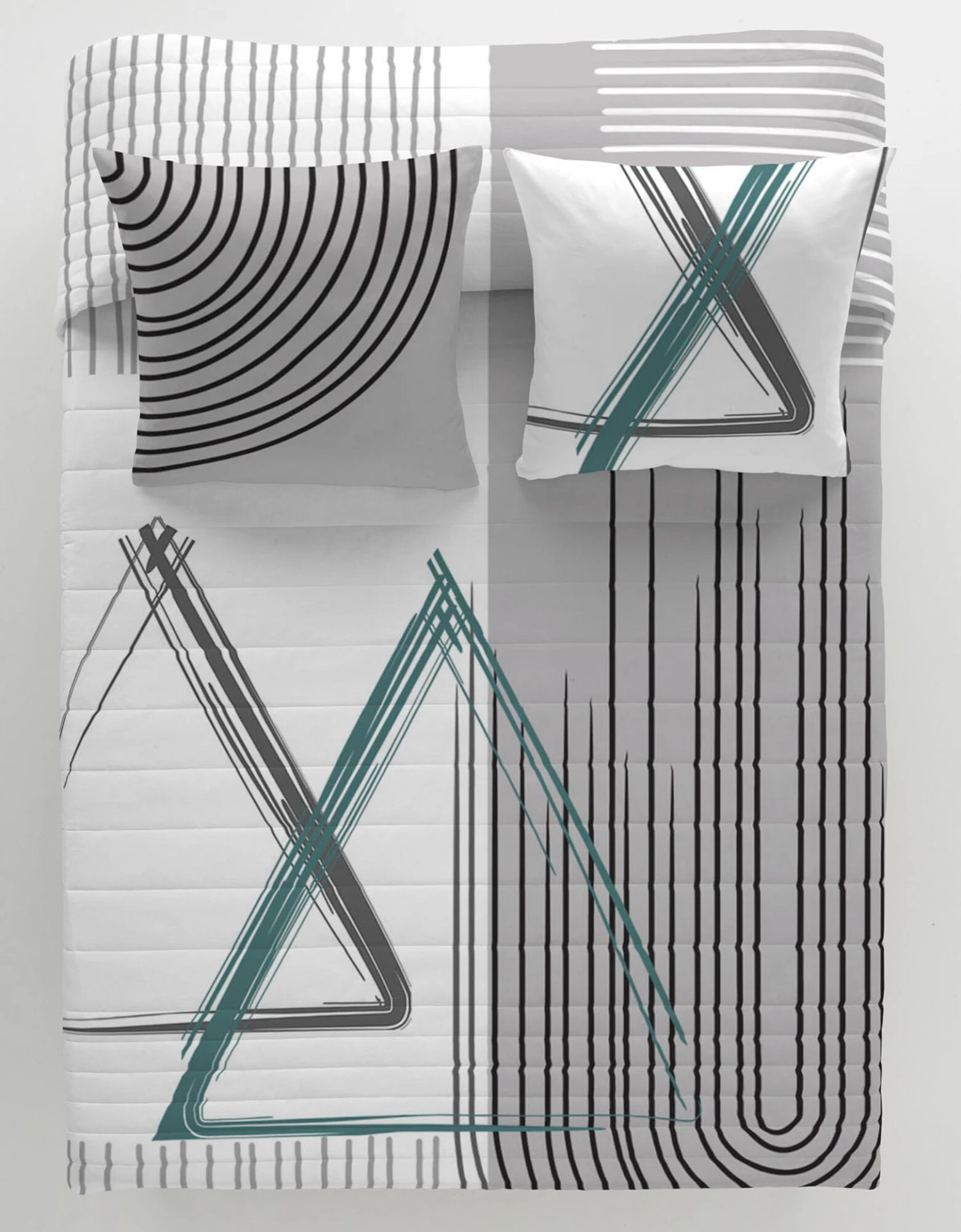 Couvre-lit Matelassé Imprimé Graphique 2 Couvre-lit Matelassé Imprimé Graphique – Image 2