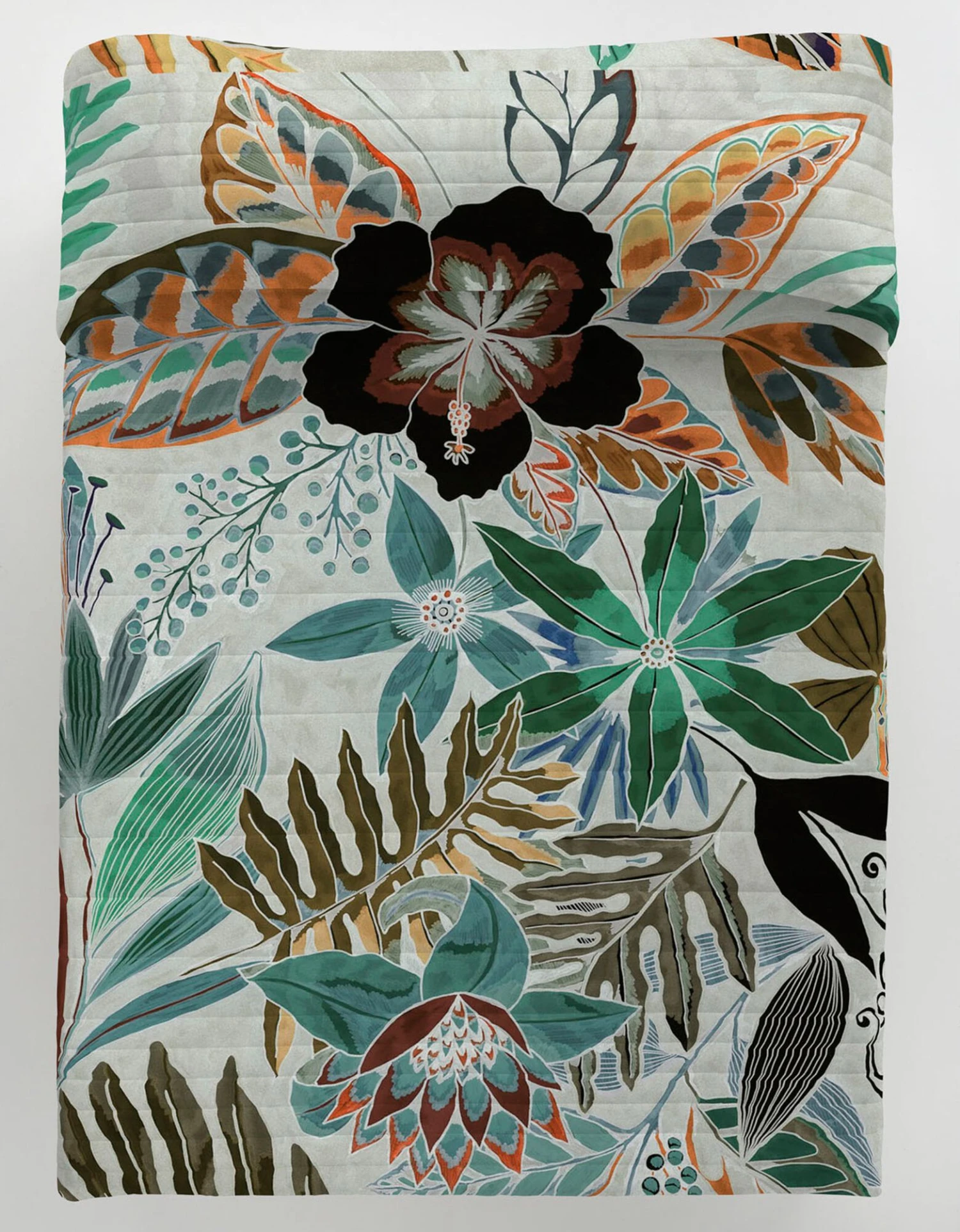 Couvre-lit Matelassé Imprimé Végétal 3 Couvre-lit Matelassé Imprimé Végétal – Image 3