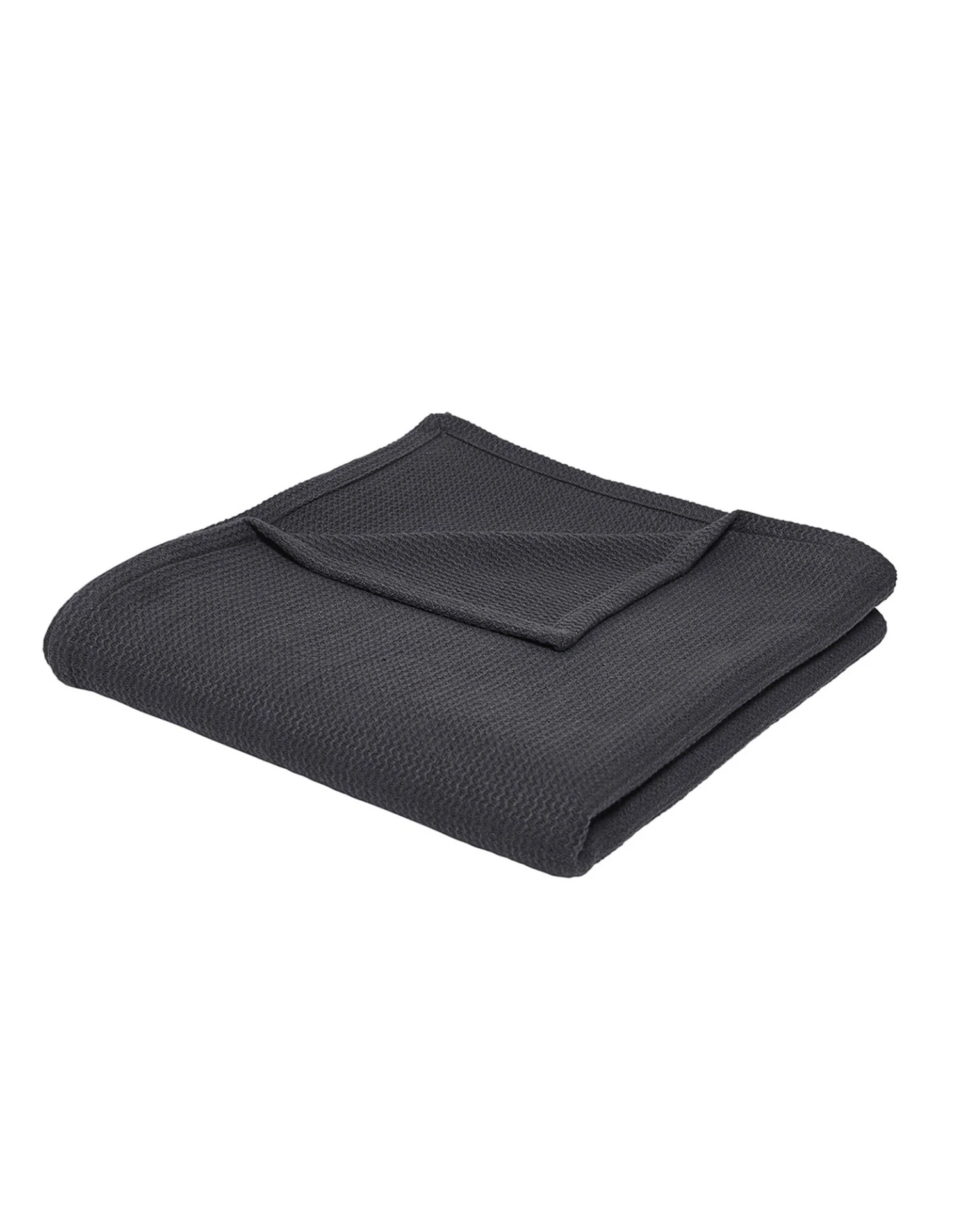 Jeté De Canapé Ou Plaid Uni Nid D’abeille - Coton 2 Jeté De Canapé Ou Plaid Uni Nid D’abeille - Coton – Image 2