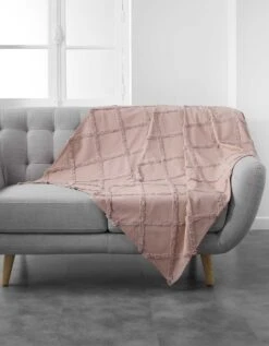 Plaid Ou Jeté De Canapé Coton Tufté Imprimé