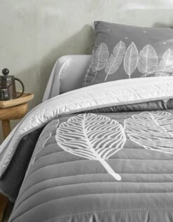 Couvre-lit Matelassé Microfibre Imprimé Feuilles -Maison Textiles Magasin 322701 C01 zoomx vue5