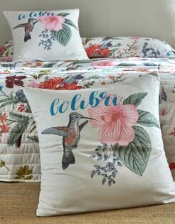 Couvre-lit Matelassé Imprimé Fleuri -Maison Textiles Magasin 322703 C01 zoomx vue4