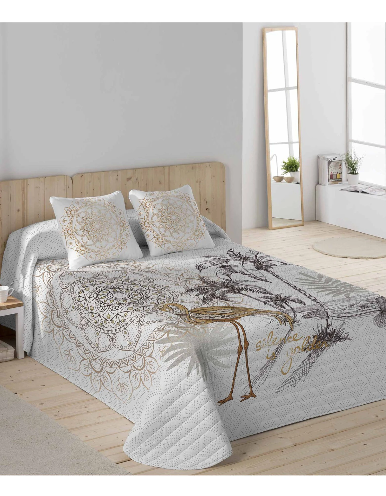 Couvre-lit Matelassé Imprimé Mandala 1 Couvre-lit Matelassé Imprimé Mandala