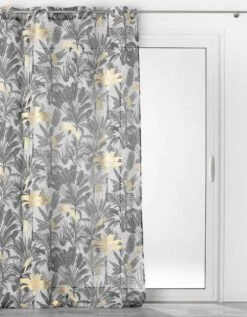 Voilage Imprimé Exotique Métallisé