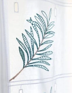 Voilage Modulable En Hauteur Broderie Feuilles De Palmier -Maison Textiles Magasin 323092 C01 zoomx vue3