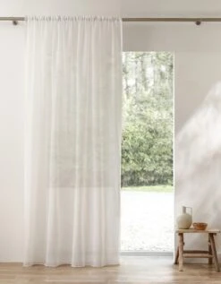 Panneau Voile Uni Finition Galon Fronceur