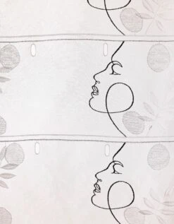 Rideau Modulable En Hauteur Brodé Visages -Maison Textiles Magasin 323530 C01 zoomx vue3