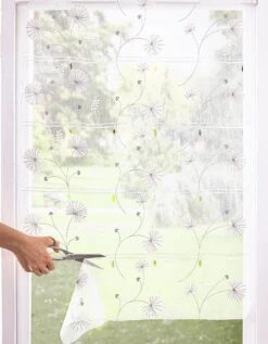 Rideau Modulable En Hauteur Brodé Fleurs