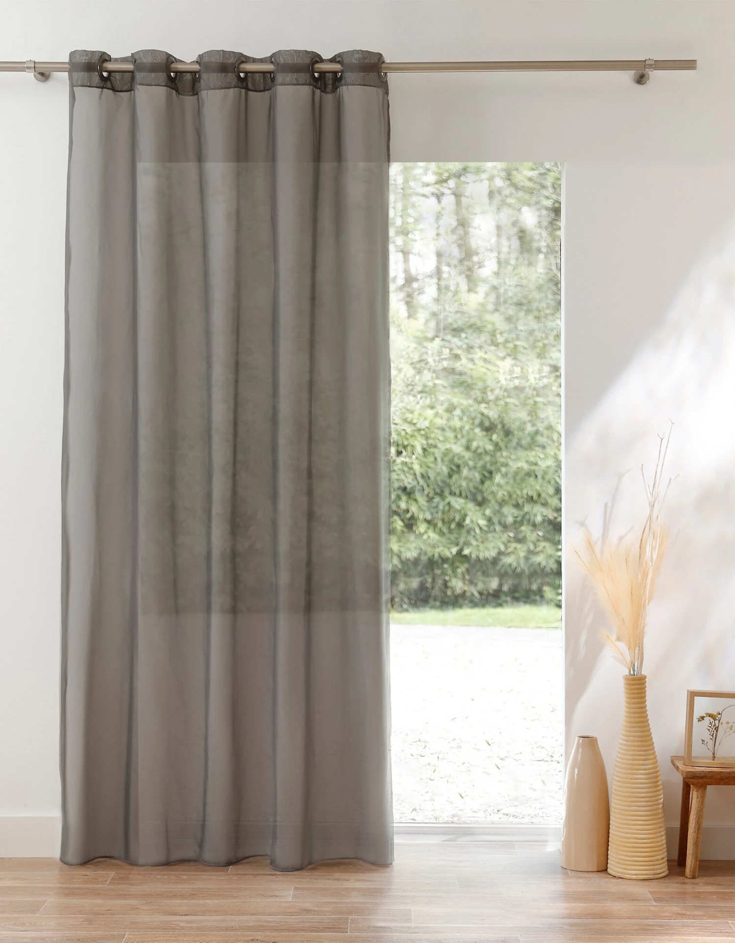 Panneau Voile Uni Finition œillets 1 Panneau Voile Uni Finition œillets