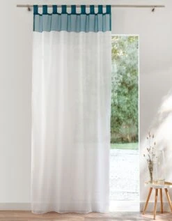 Panneau Rideau Voile Bicolore