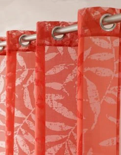 Panneau Voile Dévoré Motif Feuillage -Maison Textiles Magasin 323601 C03 zoomx vue3