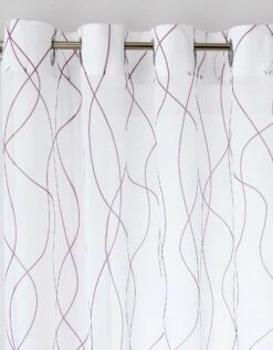 Rideau Panneau Voile Imprimé Ondulant Finition Oeillets