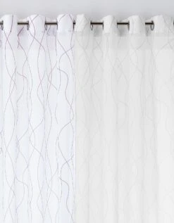 Rideau Panneau Voile Imprimé Ondulant Finition Oeillets -Maison Textiles Magasin 323711 C00 zoomx vue4