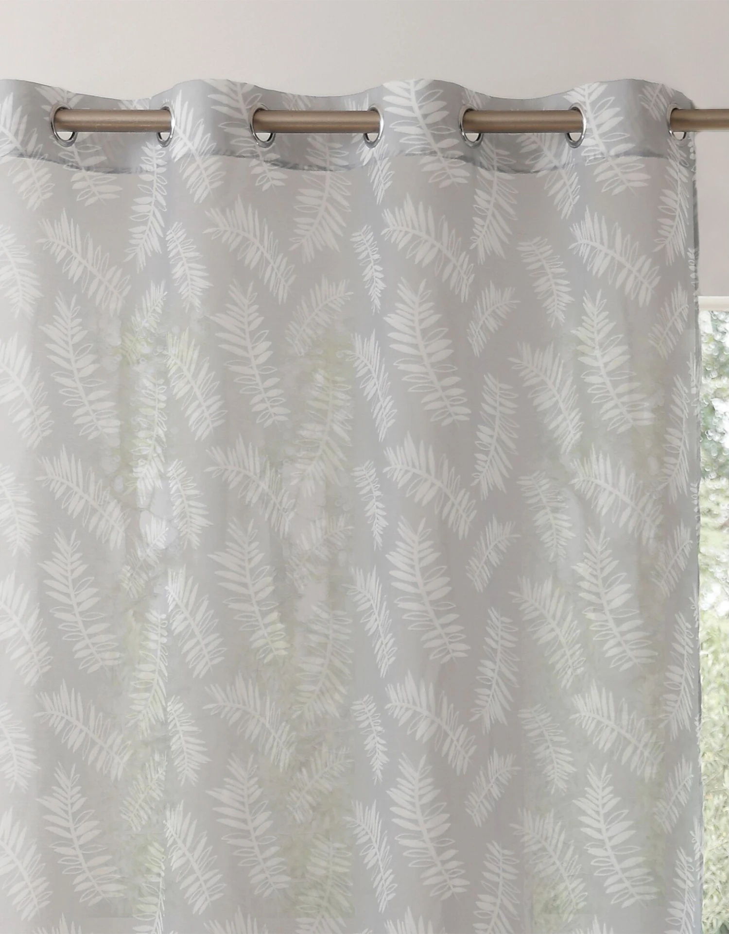 Panneau Voile Finition Oeillets Imprimé "fougères" 4 Panneau Voile Finition Oeillets Imprimé "fougères" – Image 4