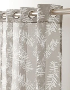 Panneau Voile Finition Oeillets Imprimé "fougères"