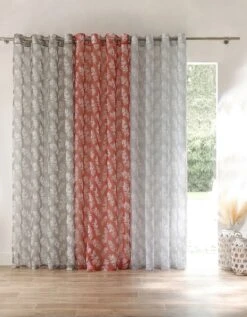 Panneau Voile Finition Oeillets Imprimé "fougères" -Maison Textiles Magasin 323728 C02 zoomx vue5