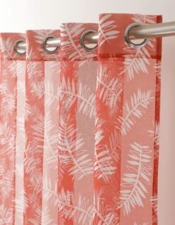 Panneau Voile Finition Oeillets Imprimé "fougères"