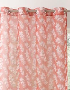 Panneau Voile Finition Oeillets Imprimé "fougères" -Maison Textiles Magasin 323728 C03 zoomx vue4