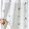 Rideau Modulable Hauteur Brodé Fleurs De Ginkgo
