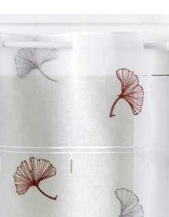 Rideau Modulable Hauteur Brodé Fleurs De Ginkgo -Maison Textiles Magasin 323788 C02 zoom detailRFP